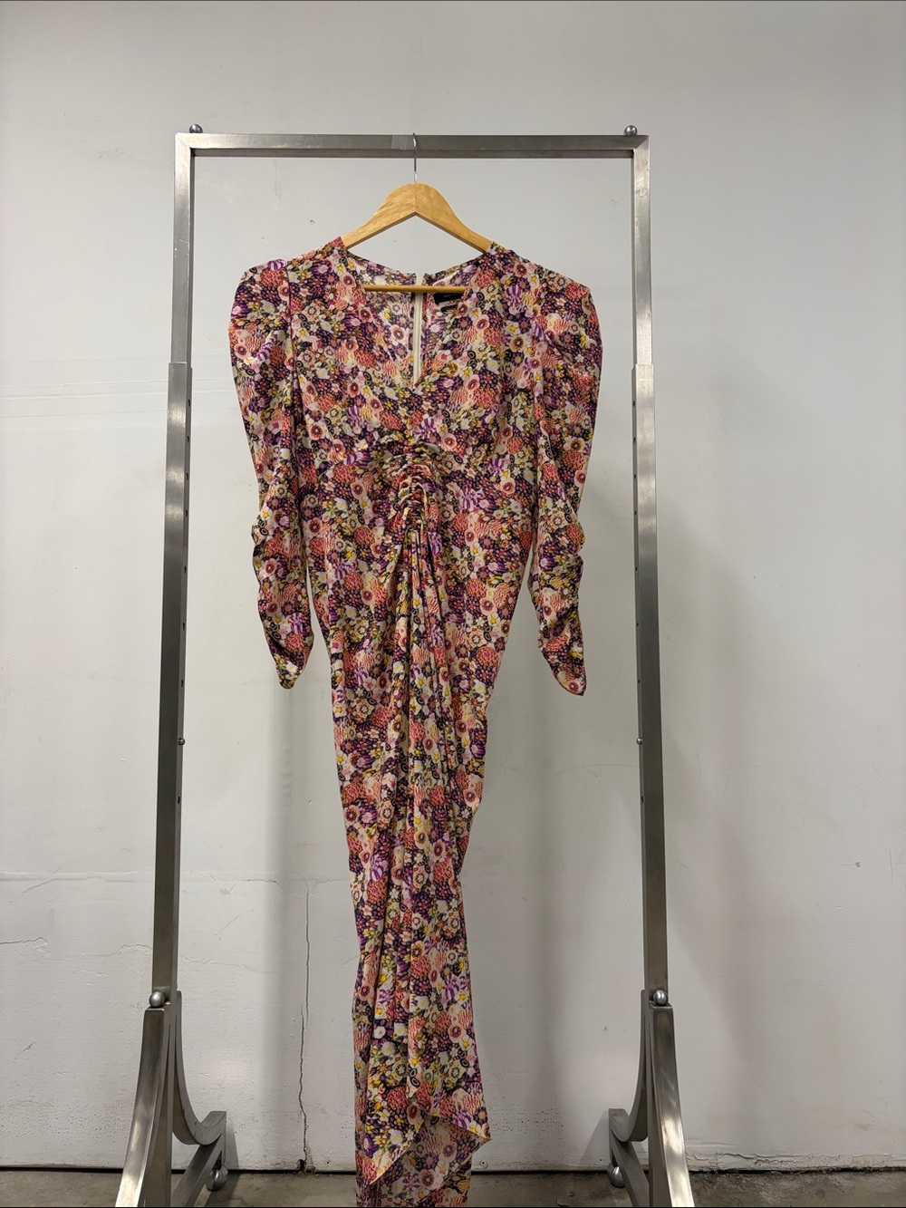 Isabel Marant Floral Ruched Midi Dress